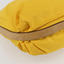PRADA Shoulder Bag Nylon Yellow Silver Auth 151569-13