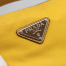 PRADA Shoulder Bag Nylon Yellow Silver Auth 151569-14