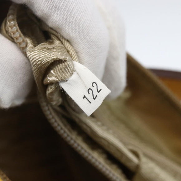 PRADA Shoulder Bag Nylon Yellow Silver Auth 151569