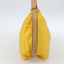 PRADA Shoulder Bag Nylon Yellow Silver Auth 151569-4