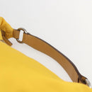 PRADA Shoulder Bag Nylon Yellow Silver Auth 151569-8