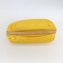 PRADA Shoulder Bag Nylon Yellow Silver Auth 151569-9