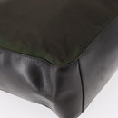 PRADA Hand Bag Nylon Khaki Silver Auth 151570-9