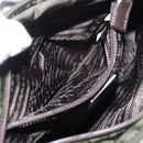 PRADA Hand Bag Nylon Khaki Silver Auth 151570-22