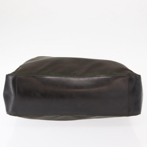 PRADA Hand Bag Nylon Khaki Silver Auth 151570