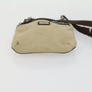 BURBERRY BALLY Draagtas Leer Canvas 2-delige set Beige Navy Auth 151571-15