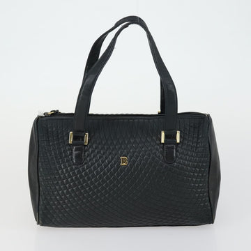 BURBERRY BALLY Tote Bag Leather Canvas 2 Set Beige Navy Auth 151571 - 0