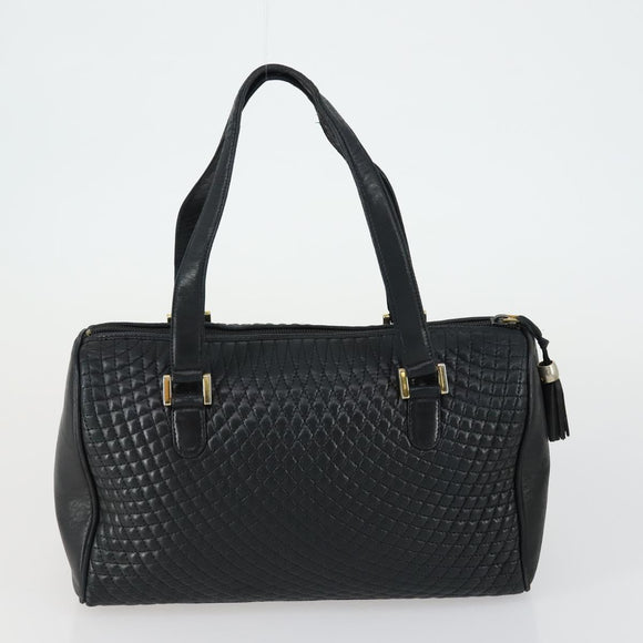 BURBERRY BALLY Draagtas Leer Canvas 2-delige set Beige Navy Auth 151571