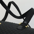 BURBERRY BALLY Draagtas Leer Canvas 2-delige set Beige Navy Auth 151571-6