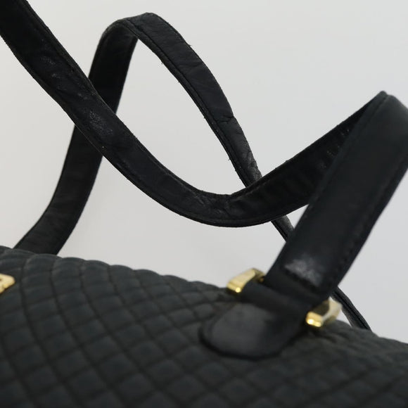 BURBERRY BALLY Draagtas Leer Canvas 2-delige set Beige Navy Auth 151571