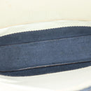 LOEWE Hand Bag Canvas White Gold Auth 151572-11