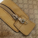 CELINE Macadam Canvas Boston Bag PVC Beige Gold Auth 151574-10