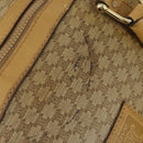 CELINE Macadam Canvas Boston Bag PVC Beige Gold Auth 151574-11