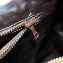 CELINE Macadam Canvas Boston Bag PVC Beige Gold Auth 151574-23