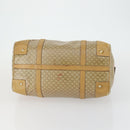 CELINE Macadam Canvas Boston Bag PVC Beige Gold Auth 151574-5