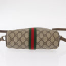 GUCCI GG Supreme Web Sherry Line Bag PVC Beige Gold 32 02 004 Auth 151575-5