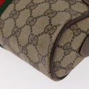 GUCCI GG Supreme Web Sherry Line Bag PVC Beige Gold 32 02 004 Auth 151575-15