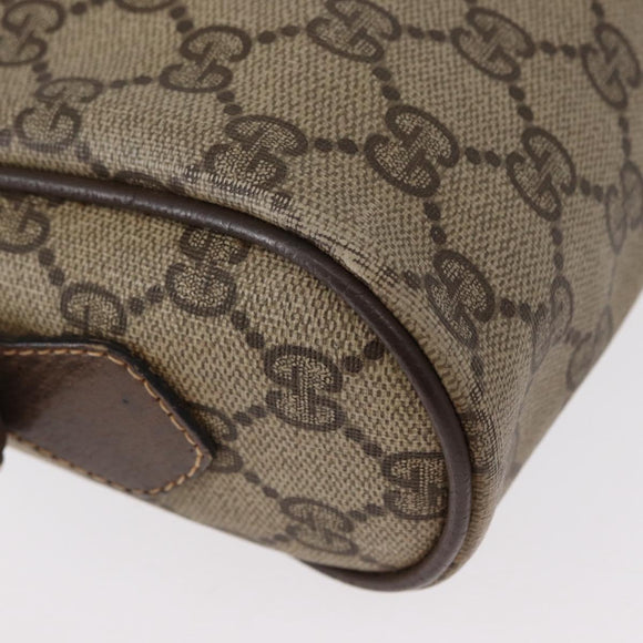 GUCCI GG Supreme Web Sherry Line Bag PVC Beige Gold 32 02 004 Auth 151575