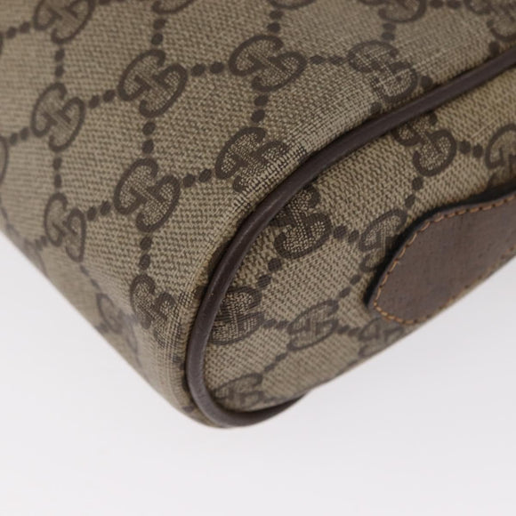 GUCCI GG Supreme Web Sherry Line Bag PVC Beige Gold 32 02 004 Auth 151575