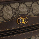 GUCCI GG Supreme Web Sherry Line Bag PVC Beige Gold 32 02 004 Auth 151575-19