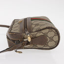 GUCCI GG Supreme Web Sherry Line Bag PVC Beige Gold 32 02 004 Auth 151575-4