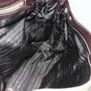 PRADA Hand Bag Nylon Beige Silver Auth 151576-18