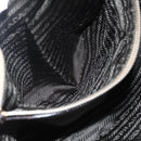 PRADA Hand Bag Nylon Beige Silver Auth 151576-20