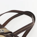 PRADA Hand Bag Nylon Beige Silver Auth 151576-8