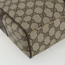 GUCCI GG Supreme Web Sherry Line Bag PVC Beige Gold 378 002 3839 Auth 151577-16