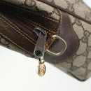 GUCCI GG Supreme Web Sherry Line Bag PVC Beige Gold 378 002 3839 Auth 151577-9