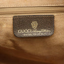 GUCCI GG Supreme Web Sherry Line Bag PVC Beige Gold 378 002 3839 Auth 151577-19