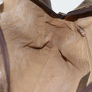 GUCCI GG Supreme Web Sherry Line Bag PVC Beige Gold 378 002 3839 Auth 151577-22