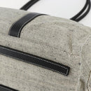 PRADA Tote Bag Canvas Gray Silver Auth 151578-15