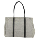 PRADA Tote Bag Canvas Gray Silver Auth 151578-13