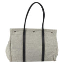 PRADA Tote Bag Canvas Gray Silver Auth 151578-2
