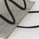 PRADA Tote Bag Canvas Gray Silver Auth 151578-6