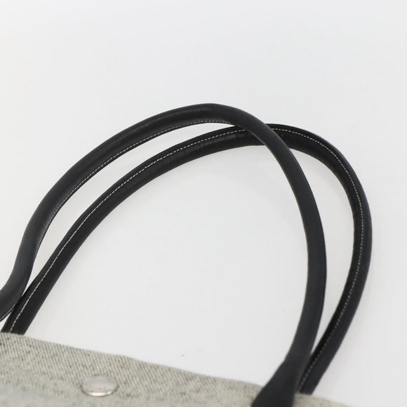 PRADA Tote Bag Canvas Gray Silver Auth 151578