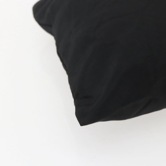 PRADA Tote Bag Nylon Black Silver Auth 151579