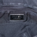 PRADA Tote Bag Nylon Black Silver Auth 151579-18