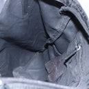 PRADA Tote Bag Nylon Black Silver Auth 151579-20