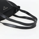 PRADA Tote Bag Nylon Black Silver Auth 151579-7