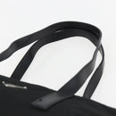 PRADA Tote Bag Nylon Black Silver Auth 151579-8