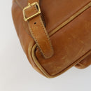 GUCCI Bamboo Web Sherry Line Backpack Leather Brown Red Auth 151581-9