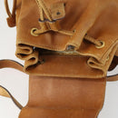 GUCCI Bamboo Web Sherry Line Backpack Leather Brown Red Auth 151581-10