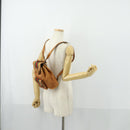 GUCCI Bamboo Web Sherry Line Backpack Leather Brown Red Auth 151581-28