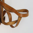 GUCCI Bamboo Web Sherry Line Backpack Leather Brown Red Auth 151581-8