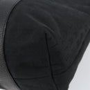 BVLGARI Logo Mania Tote Bag Canvas Black Silver Auth 151582-15