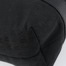 BVLGARI Logo Mania Tote Bag Canvas Black Silver Auth 151582-16