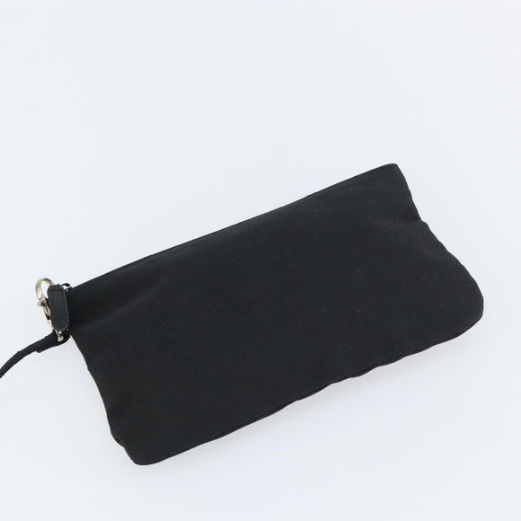 BVLGARI Logo Mania Tote Bag Canvas Black Silver Auth 151582