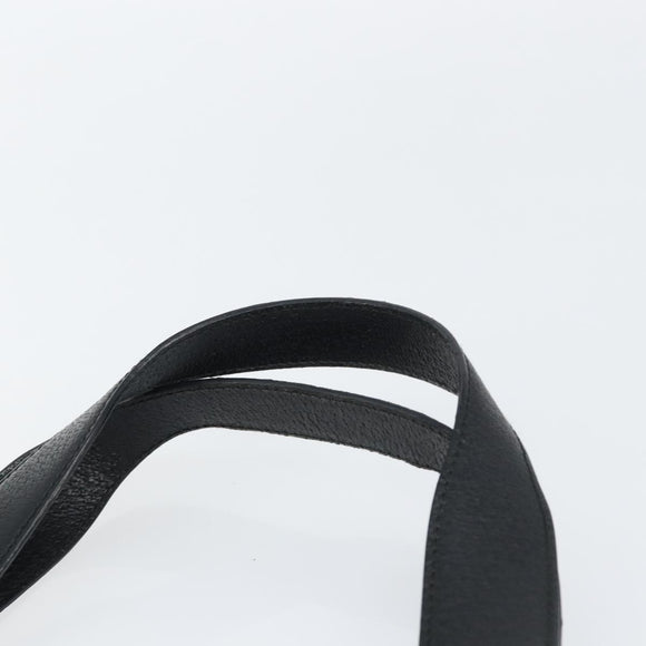 BVLGARI Logo Mania Tote Bag Canvas Black Silver Auth 151582